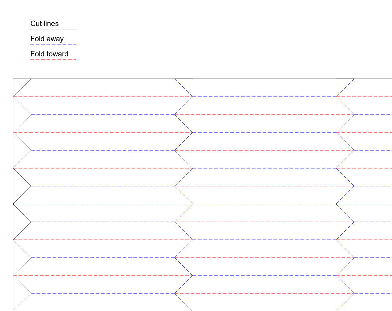 Section of a bellows plan generated by this web app